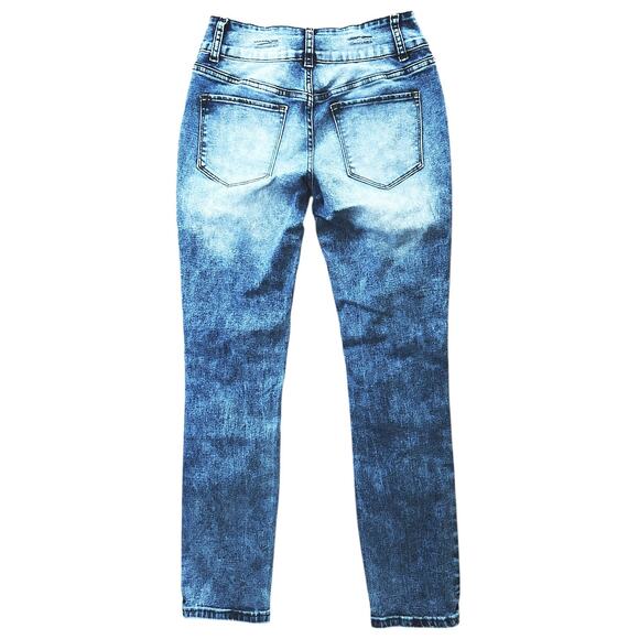 NWOT Flamingo Distressed Straight Leg Mid-Rise Stretch Jeans Small (26x30) - Picture 5 of 7